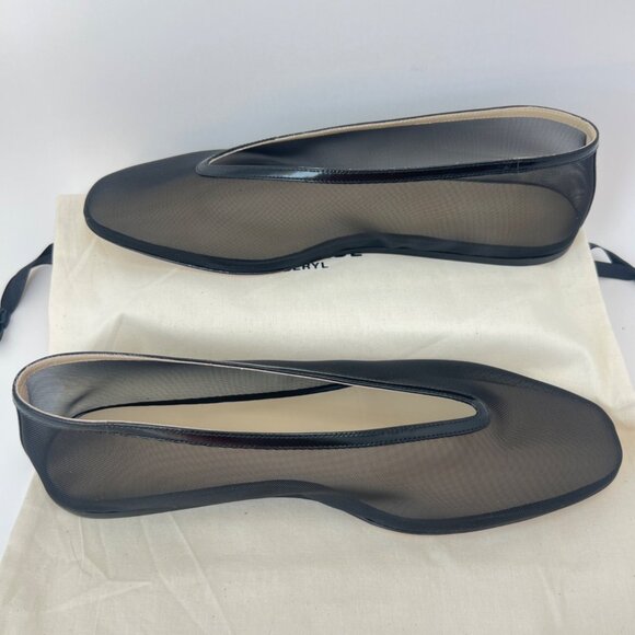 Le Monde Beryl Shoes - Le Monde Beryl Luna Mesh Slippers Black Ballet Flats Women Size 41